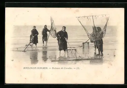 AK Boulogne-sur-Mer, Pecheuses de Crevettes