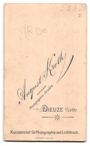 Fotografie August Kroth, Dieuze, Junger Soldat des 13. Regiments in Uniform