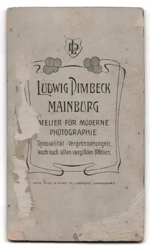 Fotografie Ludwig Dimbeck, Mainburg, Junge Dame im Kleid