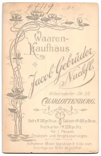 Fotografie Jacob Gebrüder Nachfl., Berlin-Charlottenburg, Wilmersdorfer-Str. 56, Bürgerliches Paar in modischer Kleidung