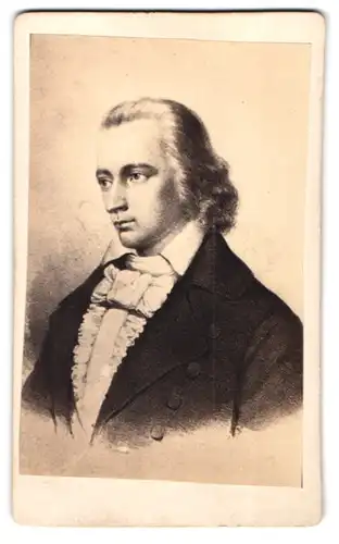 Fotografie unbekannter Fotograf und Ort, Portrait Friedrich Schiller im Anzug