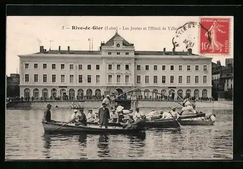 AK Rive-de-Gier, Les Joutes et l`Hôtel de Ville