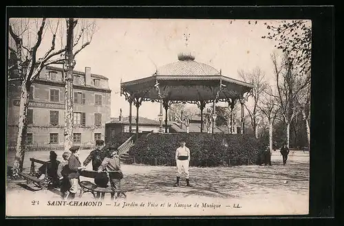AK Saint-Chamond, Le Jardin de Ville et le Kiosque de Musique