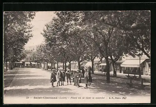 AK Saint-Chamond, Place où se tient le marché