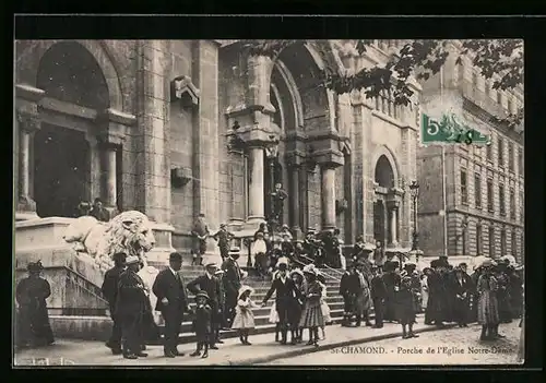 AK Saint-Chamond, Porche de l`Eglise Notre-Dame