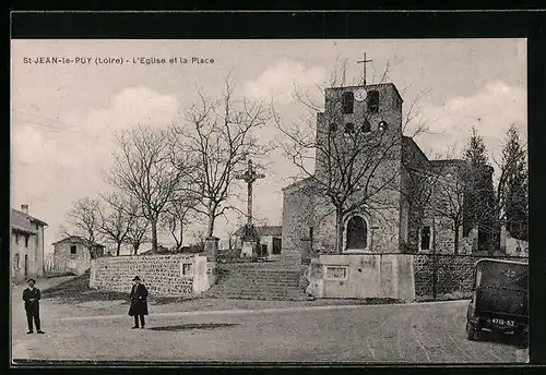 AK St-Jean-le-Puy, L`Eglise et la Place