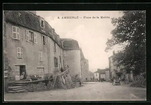 AK Ambierle, Place de la Mairie