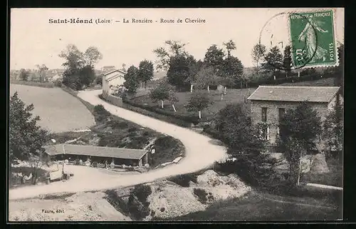 AK Saint-Héand, La Ronziere - Route de Cheviere