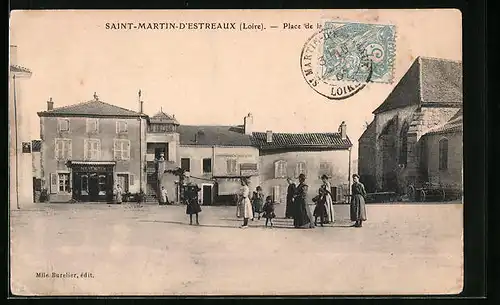 AK Saint-Martin-d`Estréaux, Place de la...