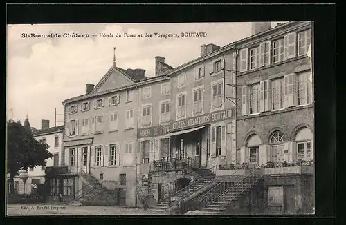 AK Saint-Bonnet-le-Chateau, Hotel du Forez et des Voyageurs, Boutaud