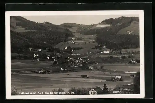 AK Küb am Semmering, Panoramablick auf das Dorf