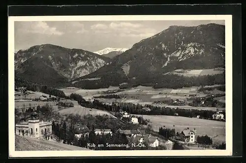 AK Küb am Semmering, Dorf gegen die Berge