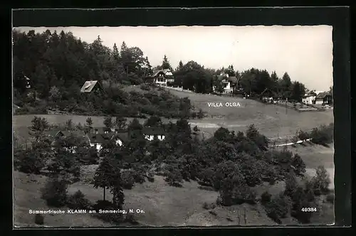 AK Klamm am Semmering, Teilansicht mit Villa Olga