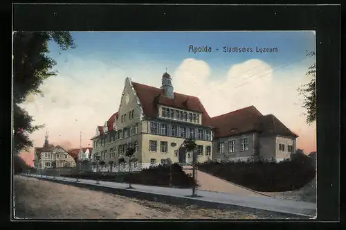 AK Apolda, Städtisches Lyzeum