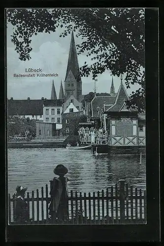 AK Lübeck, Badeanstalt Krähenteich