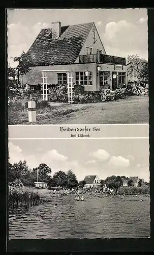 AK Lübeck, Restaurant u. Café Birkenkrug, Beidendorfer See