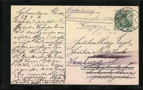 AK Gebweiler, Panorama mit Kirche