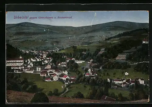 AK Urbeistal, Totalansicht gegen Grenzkamm u. Buchenkopf