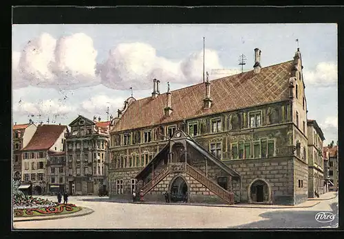 Künstler-AK Mülhausen, Rathaus