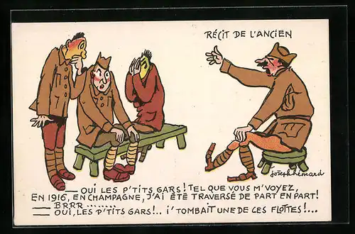 Künstler-AK Récit de l`Ancien