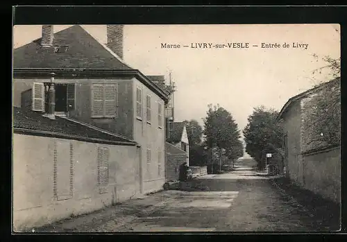 AK Livry-sur-Vesle, Entrée de Livry