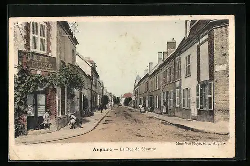 AK Anglure, La Rue de Sézanne, Strassenpartie