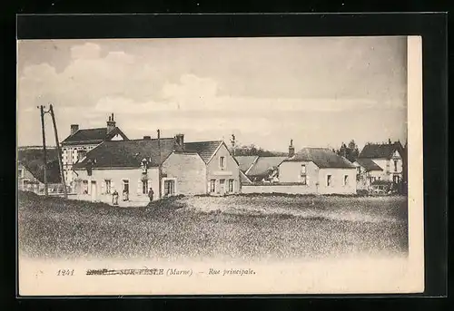 AK Breuil-sur-Vesle, Rue principale, Strassenpartie