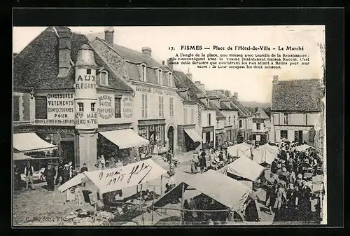 AK Fismes, Place del`Hotel-de-Ville - Le Marche