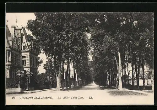 AK Chalons-sur-Marne, Les Allees Saint-Jean