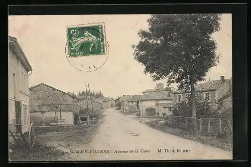 AK Somme-Tourbe, Avenue de la Gare