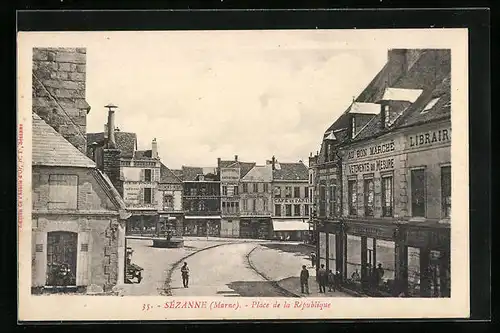 AK Sézanne, Place de la Republique