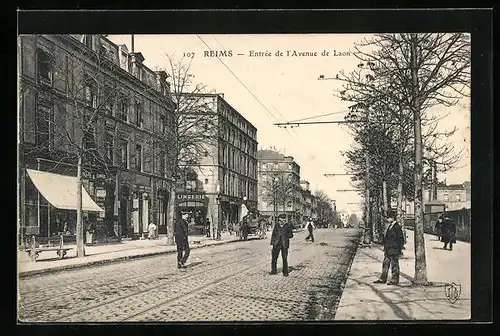 AK Reims, Entrée de l`Avenue de Laon