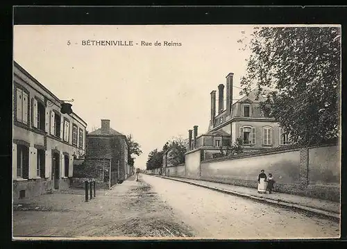 AK Bétheniville, Rue de Reims
