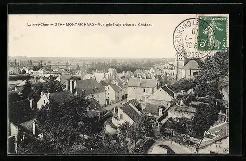 AK Montrichard, Vue generale prise du Chateau