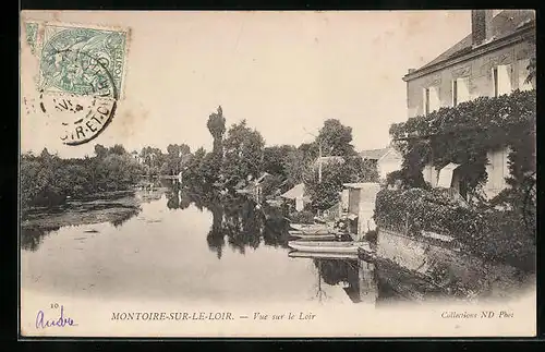 AK Montoire-sur-le-Loir, Rue sur le Loir