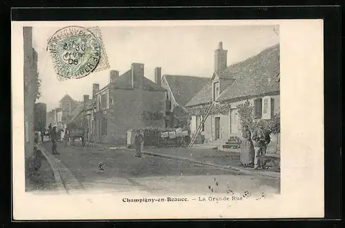 AK Champigny-en-Beauce, La Grande Rue