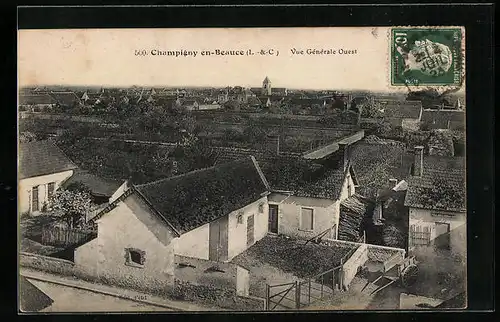 AK Champigny-en-Beauce, Vue Generale Ouest