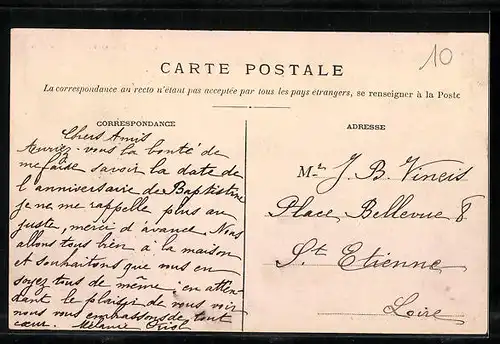 AK Rive-de-Gier, Grande Rue et Petite Rue Féloin