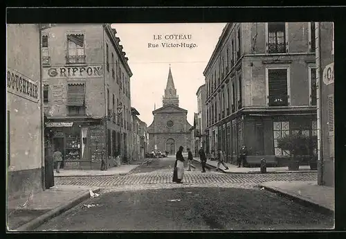 AK Le Coteau, Rue Victor-Hugo