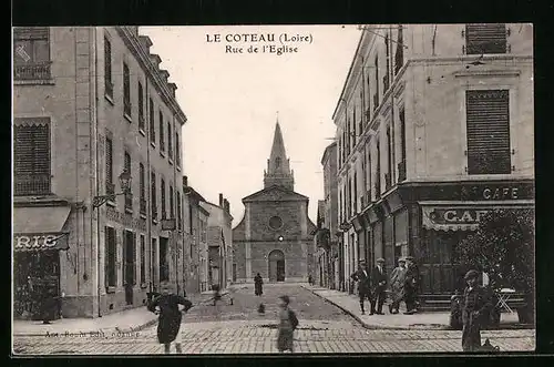 AK Le Coteau, Rue de l'Eglise