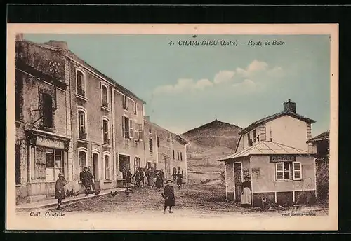 AK Champdieu, Route de Boen