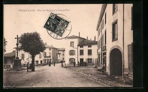 AK Violay, Place del`Eglise et la Grande-Rue