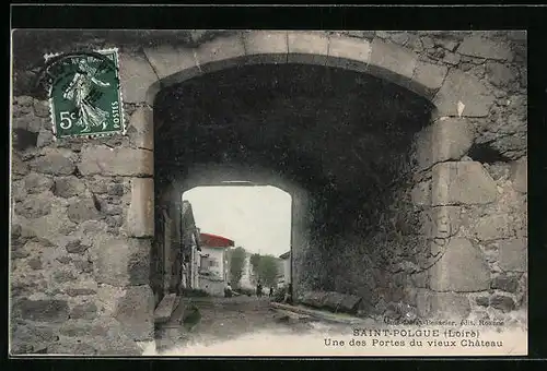 AK Saint-Polgue, Une des Portes du vieux Chateau
