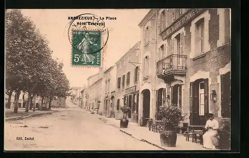 AK Andrézieux, La Place, Hôtel Exbrayat
