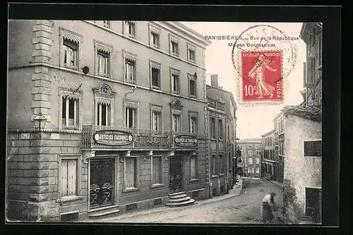 AK Panissières, Rue de la République, Maison Bonnassieux