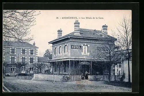 AK Andrézieux, Les Hotels de la Gare