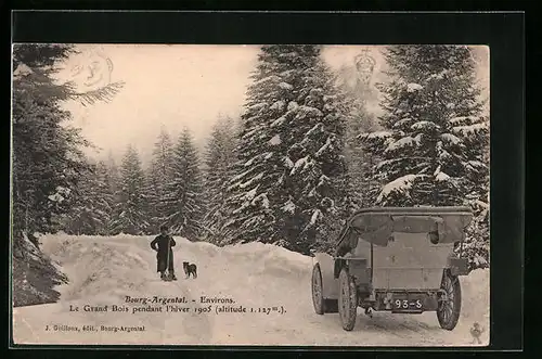 AK Bourg-Argental, Le Grand Bois pendant l`hiver 1905