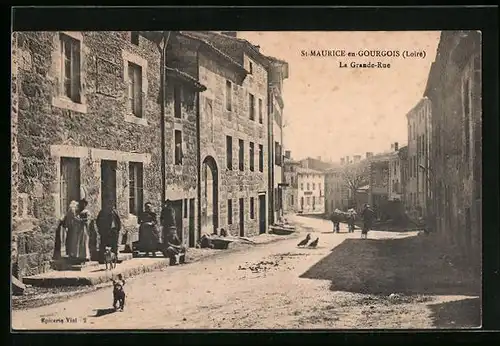 AK St-Maurice-en-Gourgois, La Grande Rue