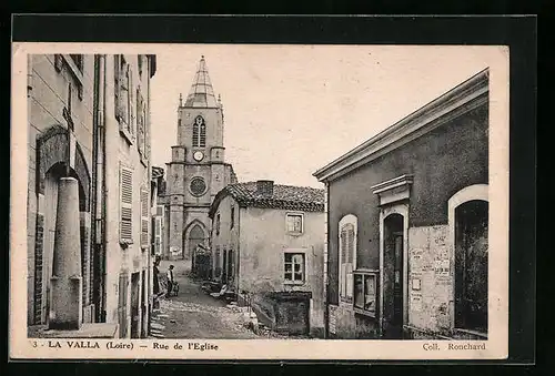 AK La Valla, Rue de l`Eglise