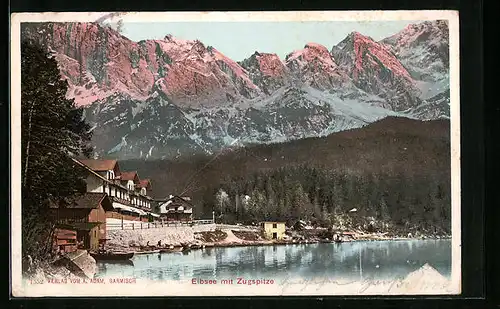 AK Grainau, Eibsee mit Zugspitze